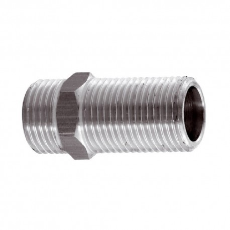 Νίπελ χρωμέ 1/2" με μακρύ σπείρωμα 50mm REMER 521