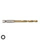 Τρυπάνια αέρος τιτανίου HSS-G TiN Red Hex 1/4" Φ2-Φ13 Shockwave Milwaukee
