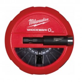 Μύτες 1/4" 25mm με αντάπτορα σετ 15 τεμ Shockwave Impact Milwaukee 4932430904